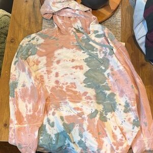 Nike Tie-Dye Hoodie - Pink, Green, White